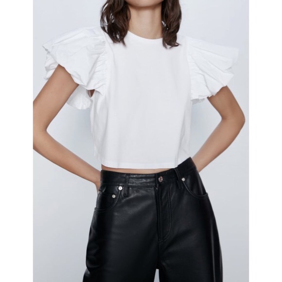 Koton T-Shirt Donna Scollata A V Voluminosa In Tessuto Gimped - Nero, Taglia XL